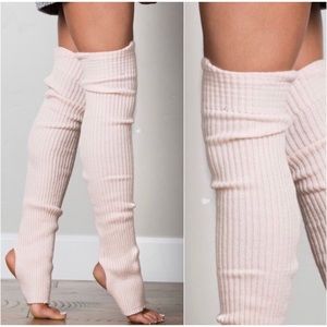 Women's Cream Leg Warmers